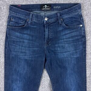7 For All Mankind Austyn Jeans Mens 31x28 Blue Straight Luxe Performance Stretch